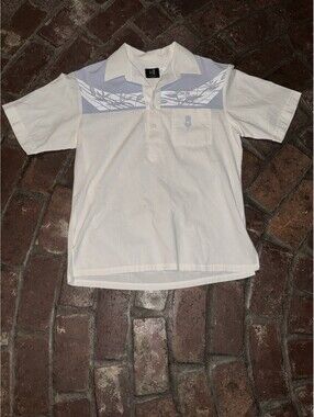 VTG Rare Iolani Men’s 1/4 Button Hawaiian Shirt Size Large
